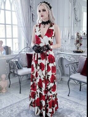 Spoon Jeans Red and White Floral Dress